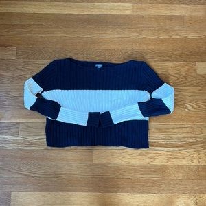 Cropped Striped Sweater